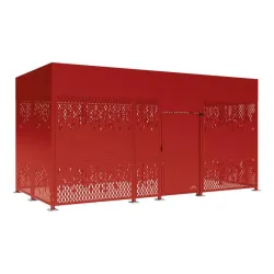 Abri vélos Horizon avec bardage bois, tôle décorative ou mixte