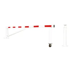 Poteau de réception pour barrière tournante en position ouverte