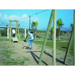 Tyrolienne en bois 20 m - Mouro