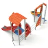 Aire de jeux métallique Masia ferme - 2 toboggans