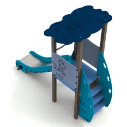 Jeu enfants tour de glisse éco-responsable pour collectivités