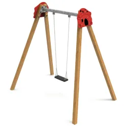 Balançoire Plata en bois - 1 siège plat