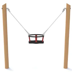 Balançoire en bois de Robinier - 1 siège berceau