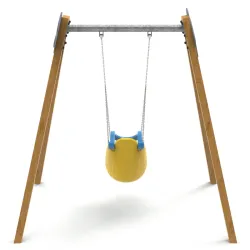 Balançoire bois 1 siège inclusif PM738/H/S/C Manufacturas Deportivas