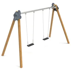 Balançoire bois 2 sièges plats PM740/H/C/S Manufacturas Deportivas