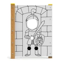 Panneau jeu passe tête Le Chevalier et La Princesse