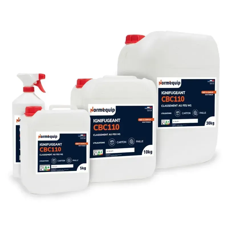 Liquide ignifuge carton et paille - CBC 110