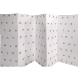 Paravent non feu M1 en carton pliable et découpable 16.4 ml H.82 cm