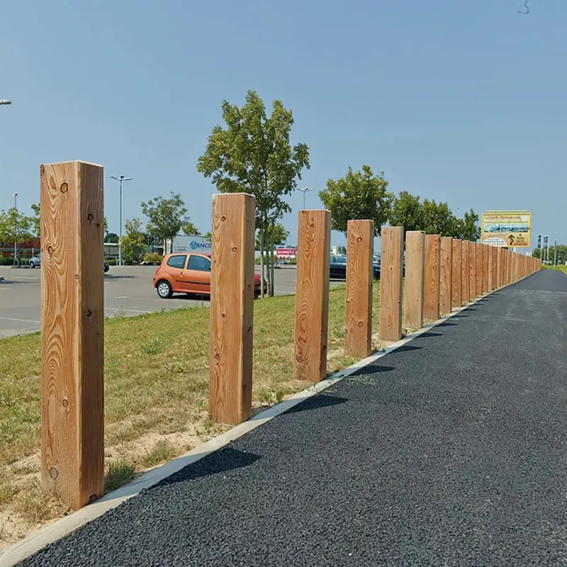 Poteau pointe diamant en bois de Pin raboté - 14.5 x 14.5 cm - Lagune