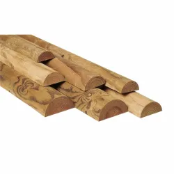 Demi rondin en bois de Pin pour bordure paysagère
