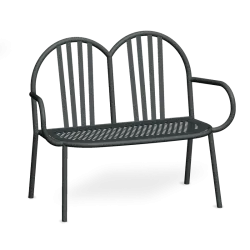 Fauteuil et banc Eden de ville en acier