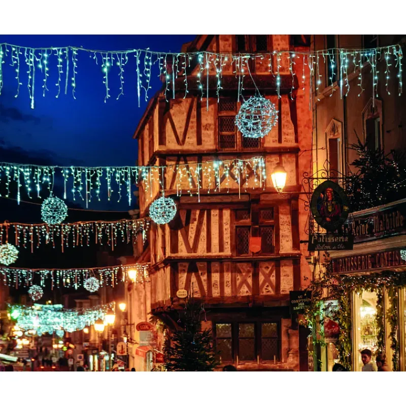 Décoration lumineuse stalactites Noël