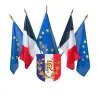 Kit écusson RF et 5 drapeaux (2 FR &amp; 3 EU)