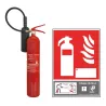 Pack extincteur C02 5kg classe B + panneau extincteur classe B