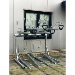 Rack vélos deux étages Moduléo sur mesure