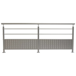 Barrière de protection de quai inox en kit