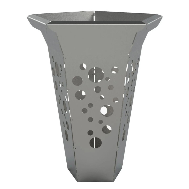 Poubelle en inox Polygone de ville