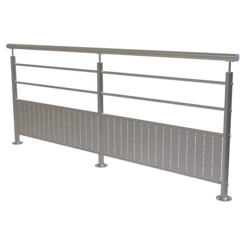 Barrière de protection de quai inox en kit