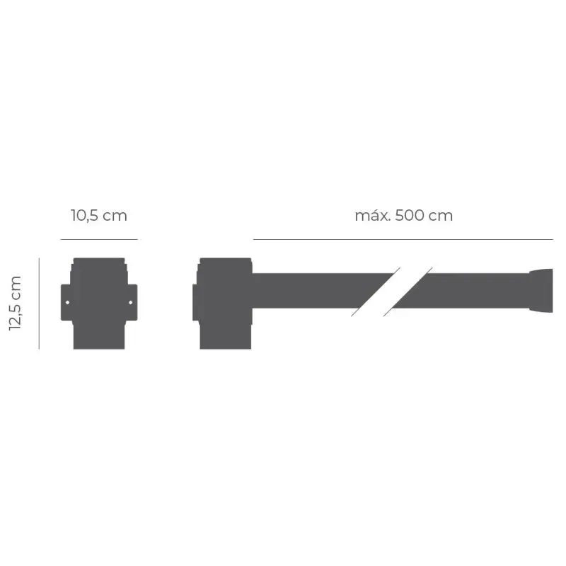 Enrouleur mural guide file fixation murale horizontale