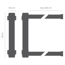 Enrouleur mural 2 sangles rétractables MURAL DUAL