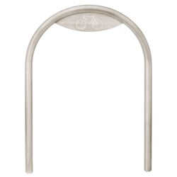 Arceau vélo inox en U avec picto cycle