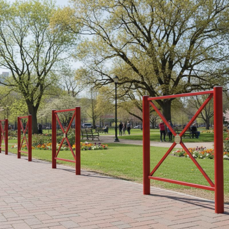 Barrière urbaine Milan L.147 cm - Tête plate