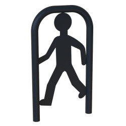 Arceau de signalisation pour passage piéton avec figurine enfant