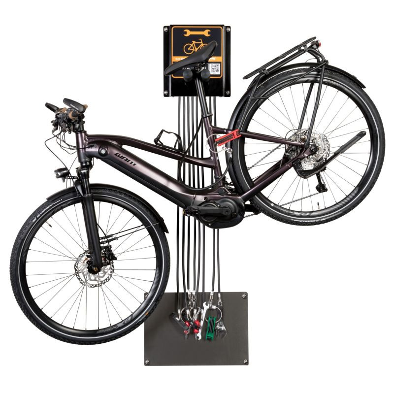 Station murale d'entretien et de gonflage pour vélo - Rénov'elo