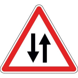 Panneau circulation dans les deux sens - A18