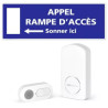 Sonnette handicapé sans fil + panneau PVC horizontal