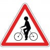 Panneau débouché de cyclistes venant de droite ou de gauche - A21