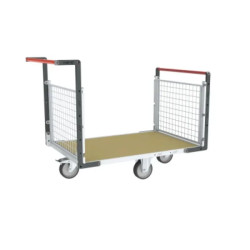 Chariot modulaire Fimm grillagé plateau bois - 500 kg