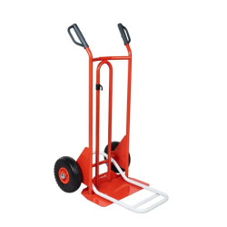 Diable avec poignées à garde et bavette fixe et repliable