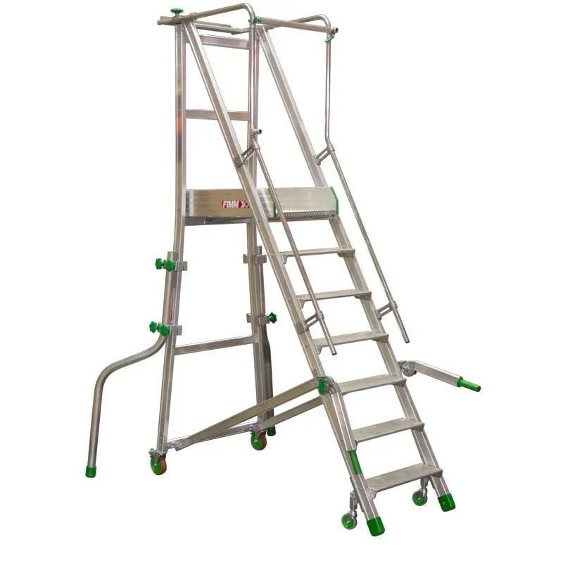 Escabeau de magasinage mobile de 3 à 15 marches - Fimm
