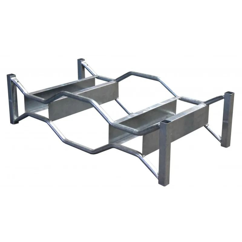 Support de stockage pour 2 fûts avec fourreaux de préhension 220 L
