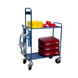 Desserte escabeau 250 kg Fimm avec 2 ou 3 plateaux