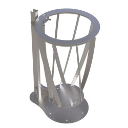 Poubelle de ville Cogolin en inox brossé avec ou sans couvercle