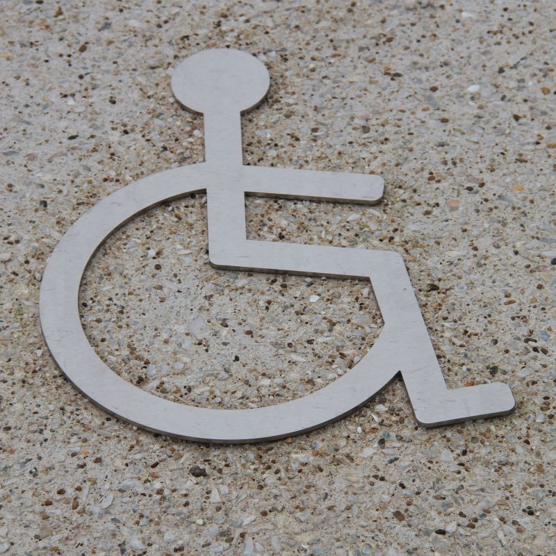 Plaque en inox de stationnement