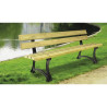 Banc public en bois de pin ou exotique Madrid