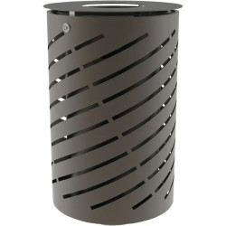 Corbeille de rue Spirale 65 litres