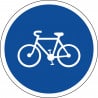 Panneau piste ou bande obligatoire pour les cycles sans side-car ou remorque - B22a