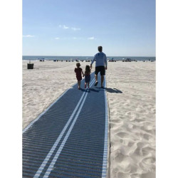 Tapis d'accès à la plage pour fauteuil roulant