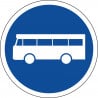 Panneau voie réservée aux véhicules des services réguliers de transport en commun - B27a
