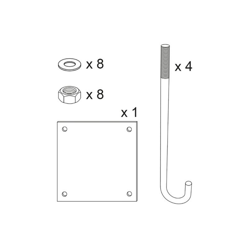 Kit de pose pour demi portique tournant Procity