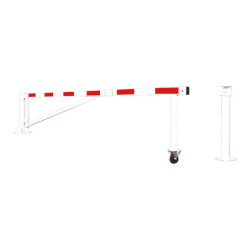 Poteau de réception pour barrière tournante en position ouverte