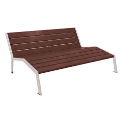 Chaise longue plastique recyclé et acier Silaos