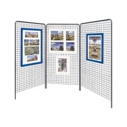 3 grilles d'exposition en acier Procity
