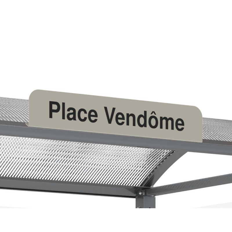 Plaque d'arrêt imprimée pour station de bus Venise