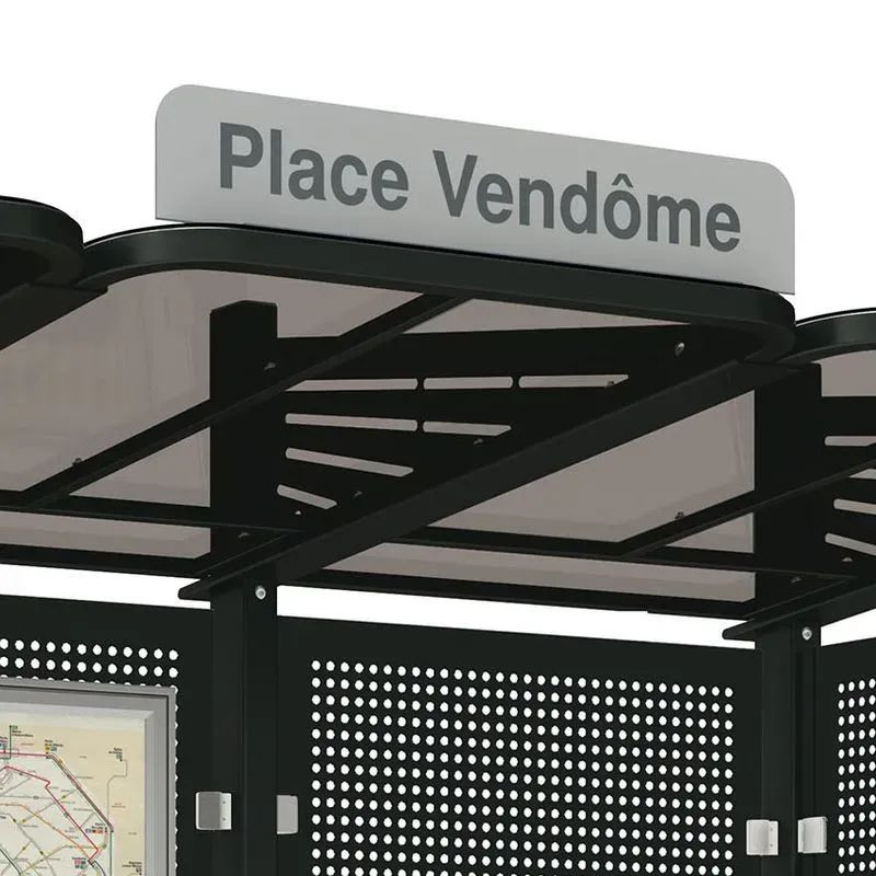 Plaque imprimée d'arrêt de bus pour station Conviviale