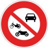 Panneau accès interdit à tous les véhicules à moteur - B7b